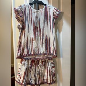 2 piece multi-color short set